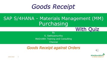 SAP MM | Goods Receipt in SAP S/4HANA | Confirm Incoming Materials & Post Inventory Accurately|02-40