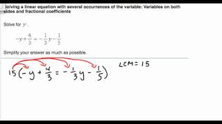 Solve equation with fractional coefficients (module 3)