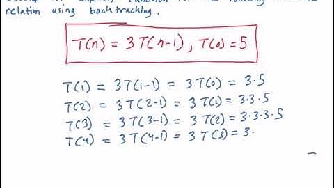 Recurrence Relation Backtracking