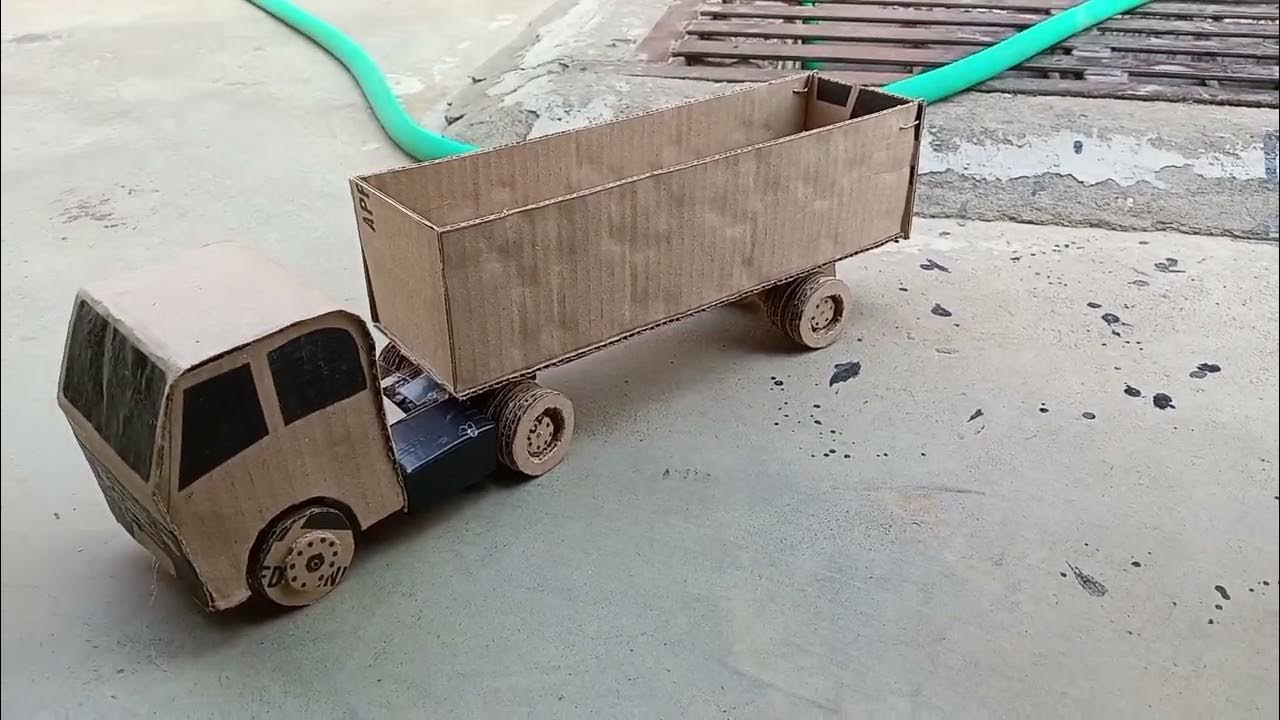 homemade toy truck how to make toy truckFaizart and craft YouTube