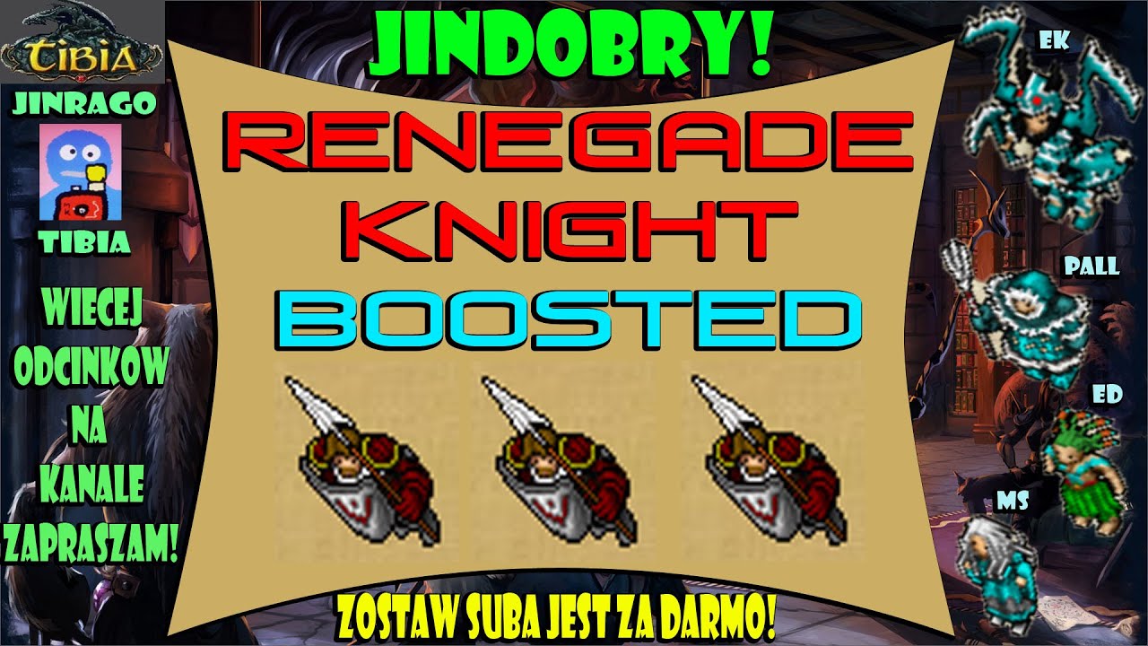 Tibia - Renegade Knight Boosted 3 Respy Culty Carlin - Hero Edron - Black Portal