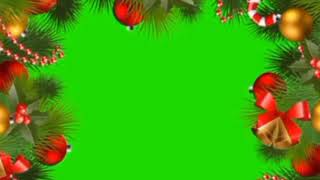Green Screen Christmas Frame / Christmas Snow flakes Green Screen Animation free Download 4k