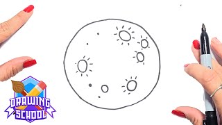 How to DRAW a FULL MOON? 🌖 Drawing a FULL MOON Step by Step 🌖