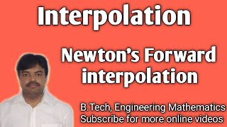 Newton's Forward Interpolation