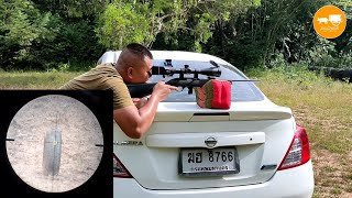 ทดสอบกลมกระสนระยะ 50เมตร Mossberg 702 Plinkster .22Lr อากรา 40เกรน