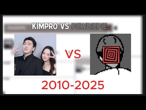 KIMPRO vs PewDiePie Sub Count History (2010-2025)