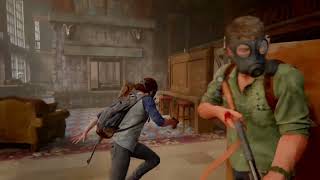 Joel dodging a bullet in TLOU 2