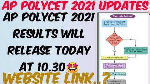 AP POLYCET 2021 Results Today at 10.30AM//Website link to check..?