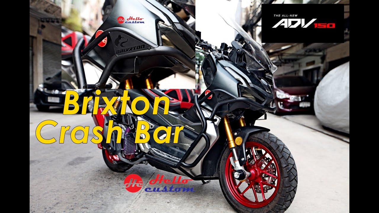 รีวิว แคชบาร์ BRIXTON วิธีการติดตั้ง CRASH BAR Full HONDA ADV 150