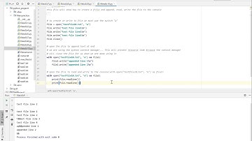 Python file input/output example 1 : Create/append/read/write text file
