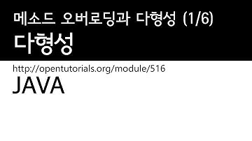 Java - 다형성 (1/6) : 메소드와 다형성