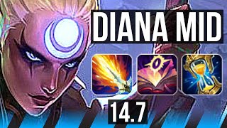 DIANA vs ANIVIA (MID) | 12/2/17, Legendary, 300+ games, 40k DMG | KR Diamond | 14.7