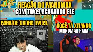 REAÇÃO DO MANOMAX AO VER QUE TWO9 ACUSOU ELE DE HACK NO APOSTADO!!!