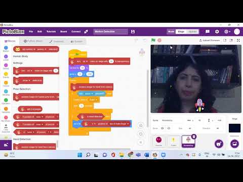 Motion Detection using PictoBlox