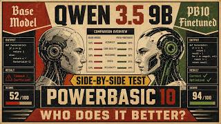Qwen 3.5 9B Original vs PB10 Fine-Tuned — PowerBASIC 10 Coding Showdown.