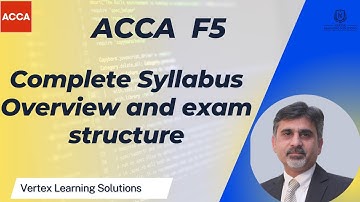 ACCA PM F5 Complete Syllabus Overview and exam structure #acca #exam #f5 #study