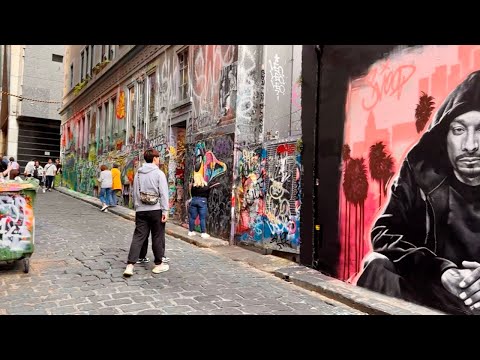 Hosier Lane • Street Art • The Famous Laneway in Melbourne, Australia