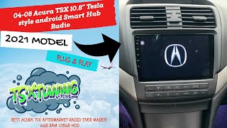 Best Cheap Acura TSX 10" Android aftermarket radio*W/ HVAC*2021 Model*Tesla Touchscreen*Honda Accord Android Radio Acura Tsx 2005