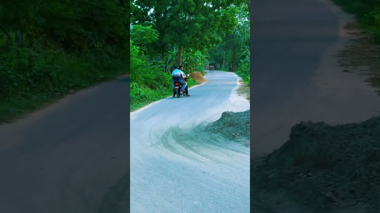 ভালবাসা ও সবুজ ছোঁয়া মনোহরদীর সেই পথ। মনোহরদী নরসিংদী।