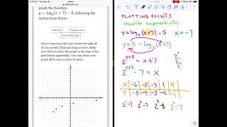 logarithm graph - plot points