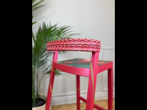 BEGINNER FRIENDLY Upcycling Tutorial Using Only 5 Products: The Intersecting Circles Bar Stool