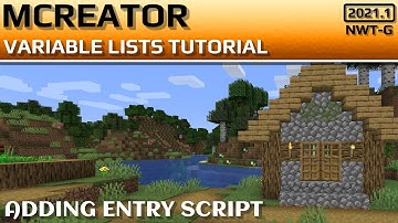 MCreator 2021.1: Variable Lists - Adding Entries | Part 1