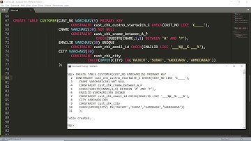 SQL - Lecture 3 - Default Expression & Check Constraints - Oracle - Practical Demonstrations
