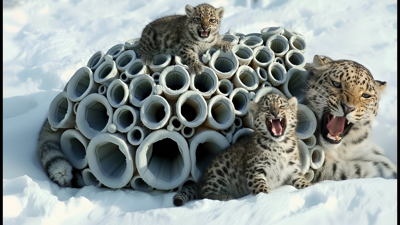 Unbelievable! 🏔️ Snow Leopard Cub Risks It All to Save Its Mother | Animal Angels 