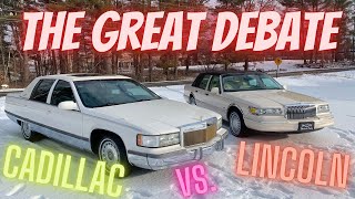 1996 Cadillac Fleetwood Brougham vs. 1997 Lincoln Town Car Cartier SIDE BY SIDE Comparison luxury