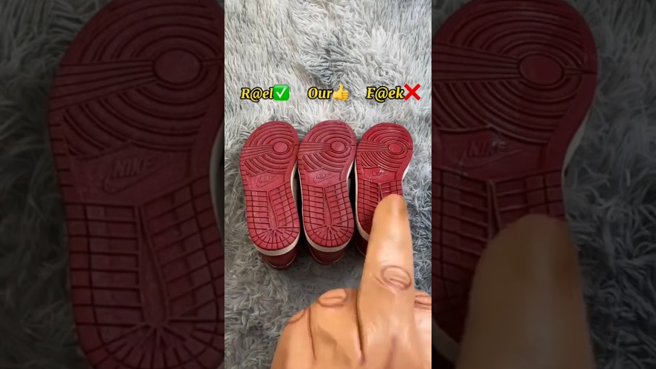 Real vs fake vs Our Sneakers Jordan 1 lost and found 