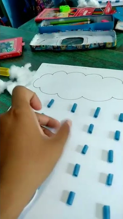 membuat awan dan hujan tema alam semesta paud