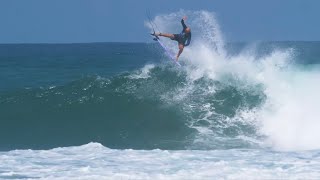 Kevin Meza - Lunasurf Traction & Fins - Lakey Peak, Indonesia - Vans Stab High Contest