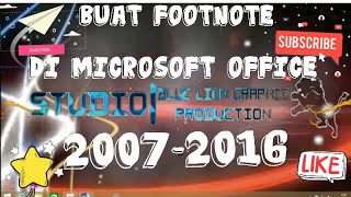 Cara Membuat Footnote Di Word Youtube