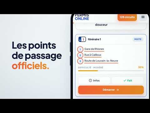 Examen pratique permis B : cours gratuit, itinéraires et journal de bord | Permis Online