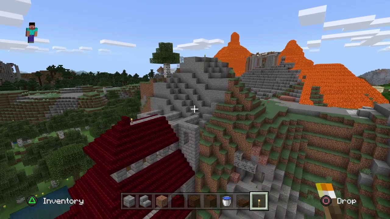 Minecraft_red roof town - YouTube