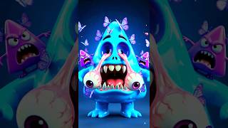 Butterfly Monster With Crazy Eyes 😱🦋 | 3D Horror Cartoon #Shorts