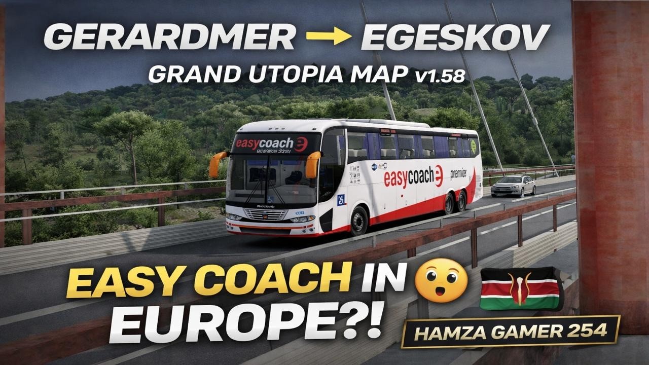 KENYAN Easy Coach in Europe?! 😳 | Gerardmer to Egeskov | Grand Utopia 1.58 ETS2