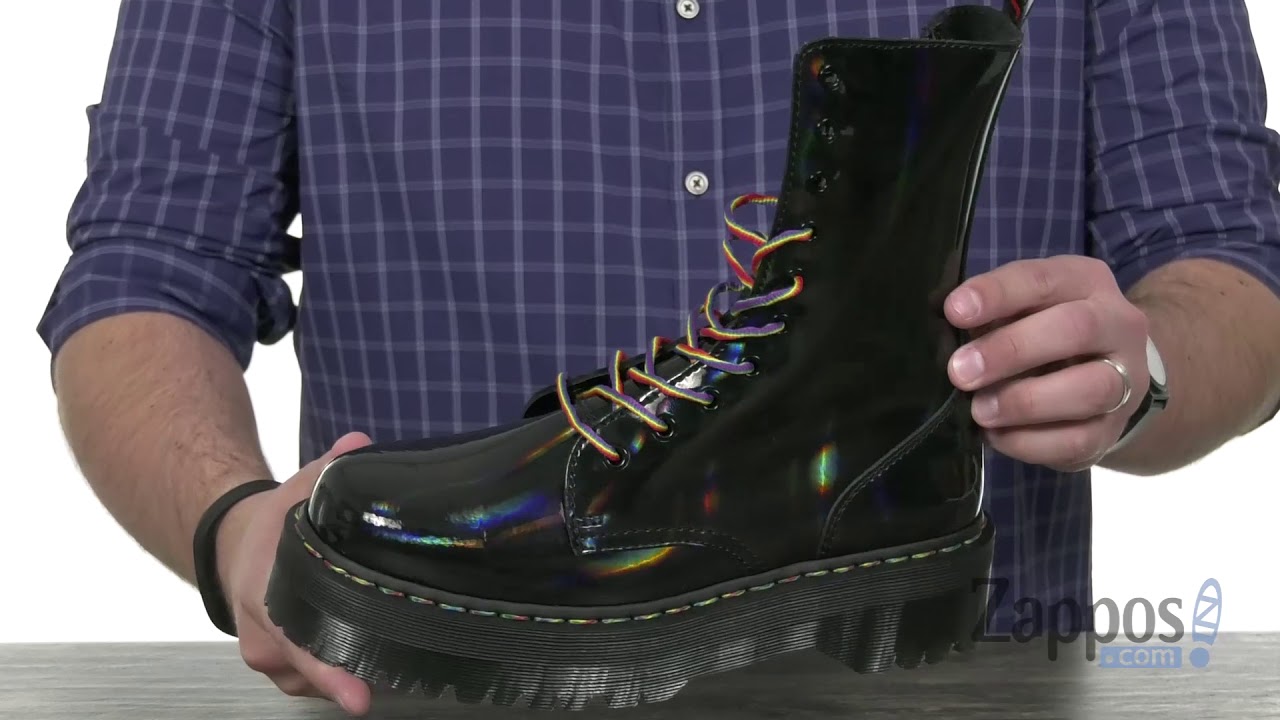 dr martens rainbow patent boots