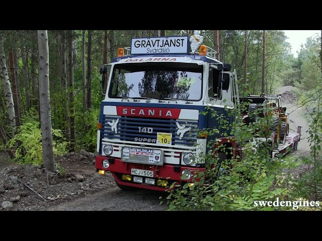 2x Scania 140 V8 Pulling Uphill class=