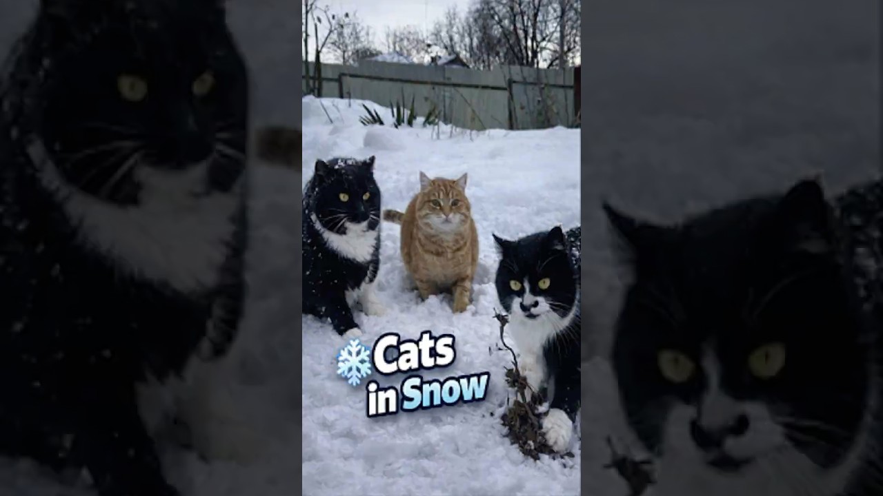Cats Playing in Snow for the First Time ❄️ Pure Winter Chaos and Funny Reactions 😹 