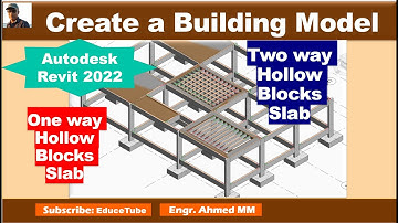 Create Building model with one way and two way Hollow Blocks Slab by Autodesk Revit 2022.