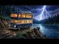 A Heartwarming Rainy Day in Our Mobile Home | Cozy Family Journey | Survival Ghibli World
