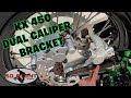 KX 450F SUPERMOTO  STUNT BUILD PART 2:  DUAL CALIPER HANDBRAKE