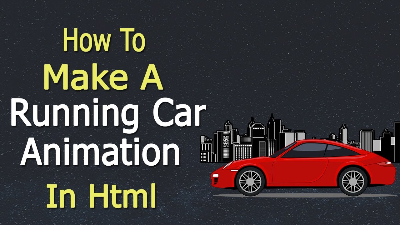 How To Make Web Page with Animation Moving Car Using Html - YouTube