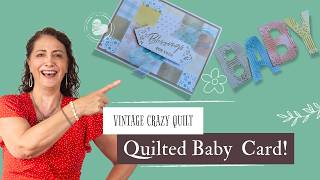 Quilted Baby Card @thepamperedstamper