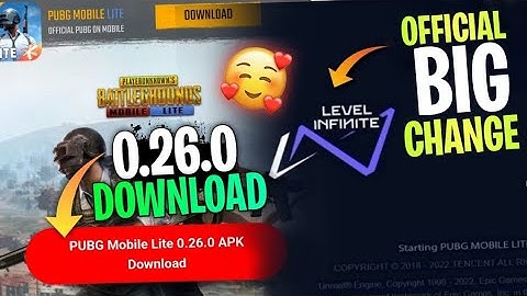 PUBG mobile lite Update 0.26.0 level infinite / how to update Pubg lite 0.26.0 @alongaming8217