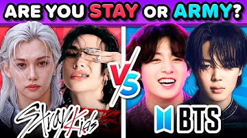 BTS vs STRAY KIDS: Are You an ARMY or STAY? 💙🤔❤️ | KPOP QUIZ GAME