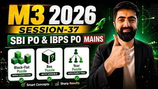 '3 PUZZLE SETS' Only High Level Mains💥| M3 2026 Session 35 | SBI/IBPS PO 2026💥