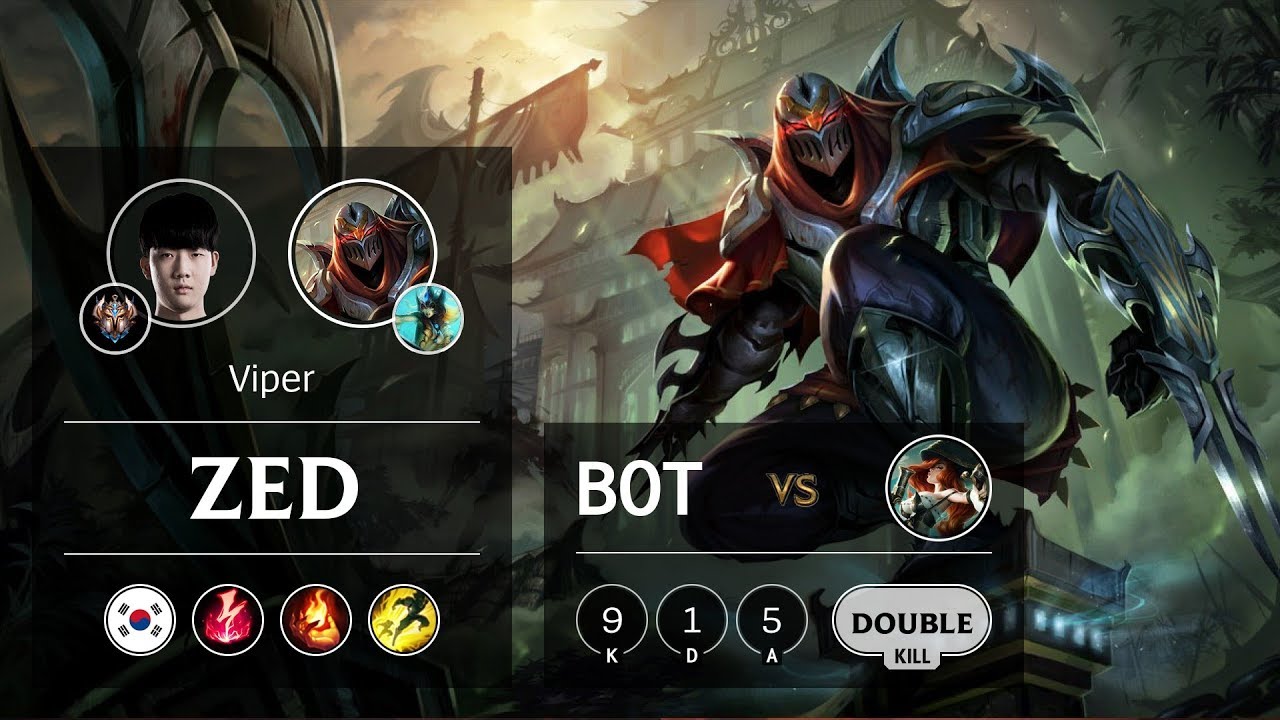 Zed Bot vs Miss Fortune - KR Challenger Patch 10.2