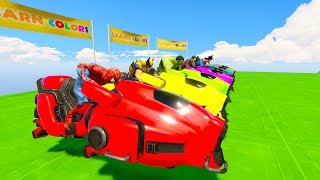 HOWER BIKES LEARN COLORS cartoon for kids and babies with Superheroes screenshot 4